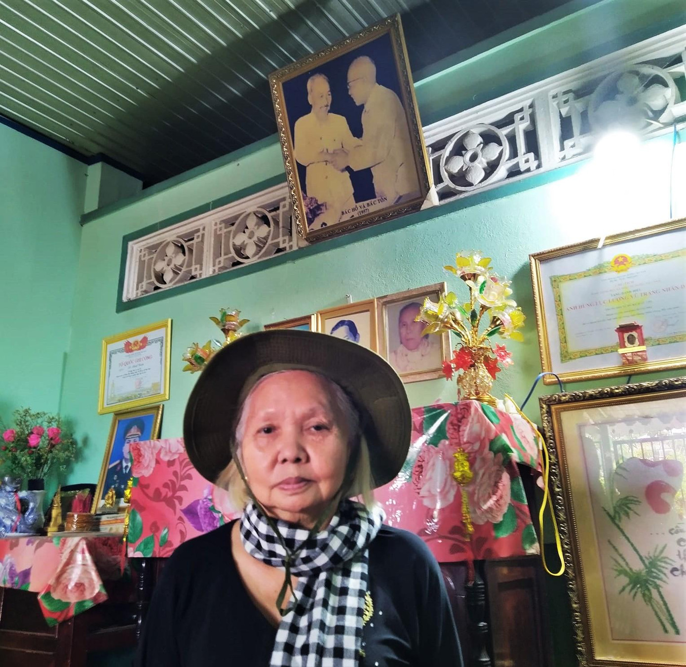 Chị Lê Thị Sương hiện sống trong ngôi nhà tình nghĩa tại Củ Chi (Ảnh: Trần Nguyễn Anh)