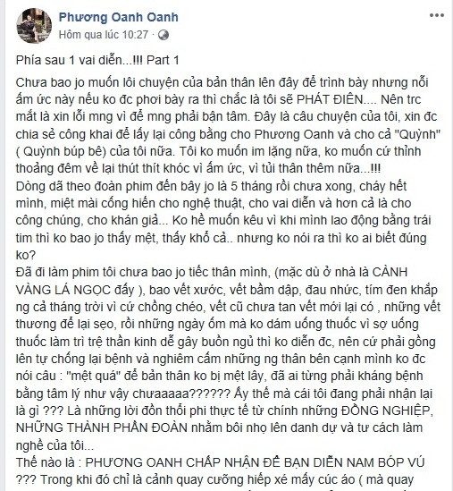 Phương Oanh lên tiếng về tin đồn nhận vai Quỳnh búp bê vì ham sex ảnh 1