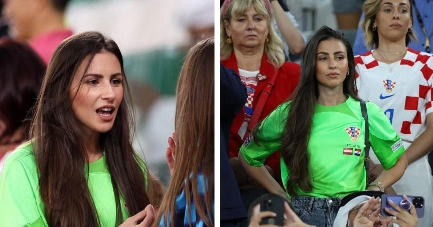 Nhắc đến Dominik Livakovic, bên cạnh là công thần liên tiếp cản phá cú sút từ chấm đá phạt 11 m giúp tuyển Croatia tiến sâu tại World Cup 2022, người ta còn nhớ đến anh có người vợ sở hữu sắc vóc cực phẩm không thua kém các mỹ nhân hạng A trong showbiz. Trong trận tứ kết giữa Croatia và Brazil ngày 9/12, Helena Matic thu hút sự chú ý của truyền thông quốc tế khi nổi bật giữa dàn WAGs trên khán đài. Ảnh: Pixsell.