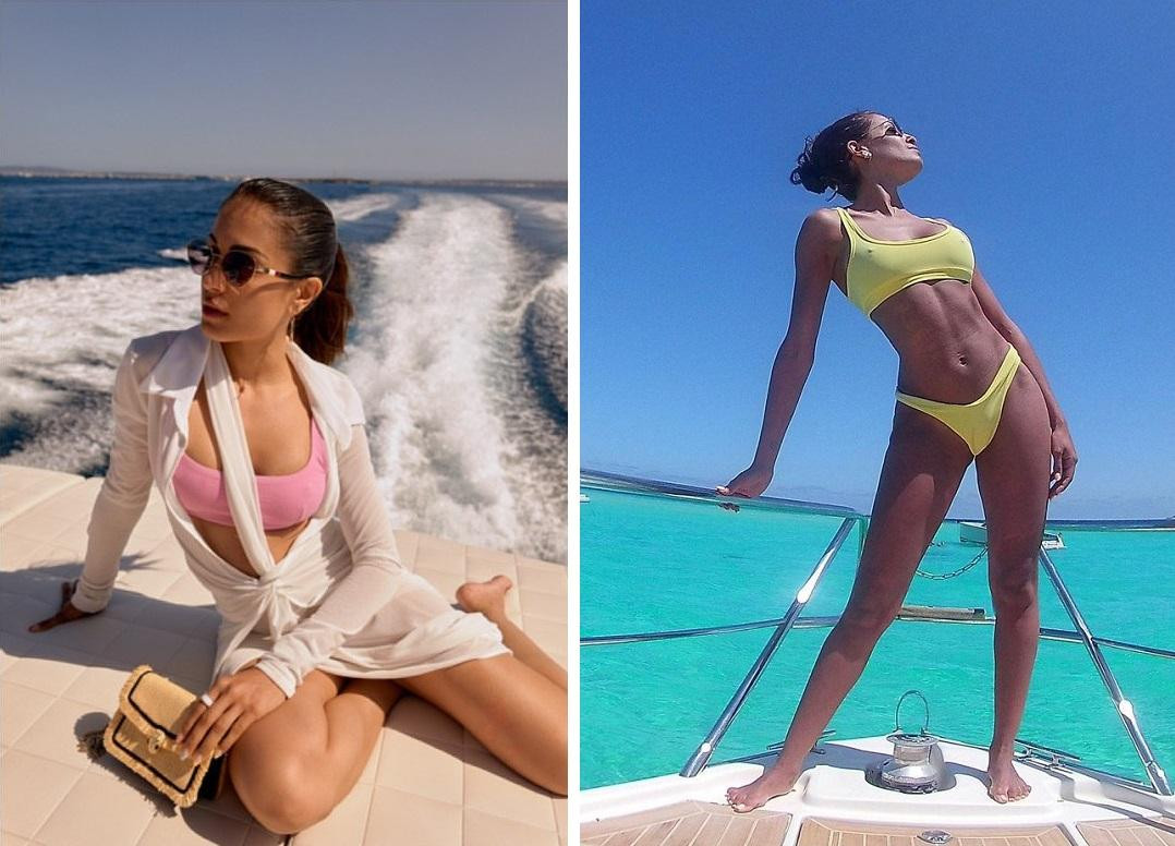 Abouk chú trọng rèn luyện cơ thể. Trên trang cá nhân, cô thường chia sẻ video tập thể hình, chơi boxing... Nhờ đó, bà mẹ hai con sở hữu vóc dáng cân đối, săn chắc. Ảnh: IG.