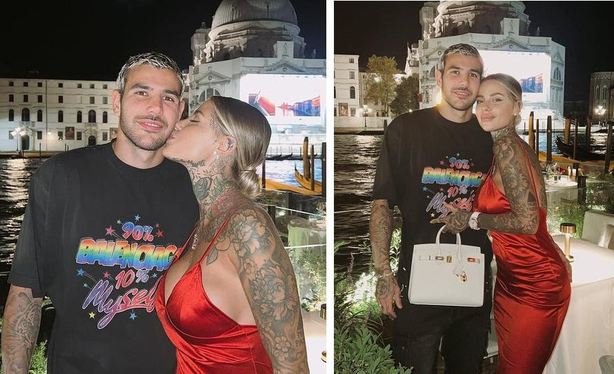 Theo Soccer Souls, Theo và bạn gái gặp gỡ lần đầu ở Milan (Italy) vào giữa năm 2020 thông qua người bạn chung. Ngay từ đầu, Zoe gây được ấn tượng mạnh với cầu thủ sinh năm 1997 bởi vẻ ngoài cá tính, độc đáo khi xăm trổ kín người. Theo nhắn tin cho người đẹp qua Instagram nhưng không được phản hồi. Anh phải mất nhiều thời gian mới hẹn được Zoe đi ăn tối. Từ đó, họ bắt đầu đi chơi và thu hút lẫn nhau bởi tính cách thú vị. Ảnh: IG.