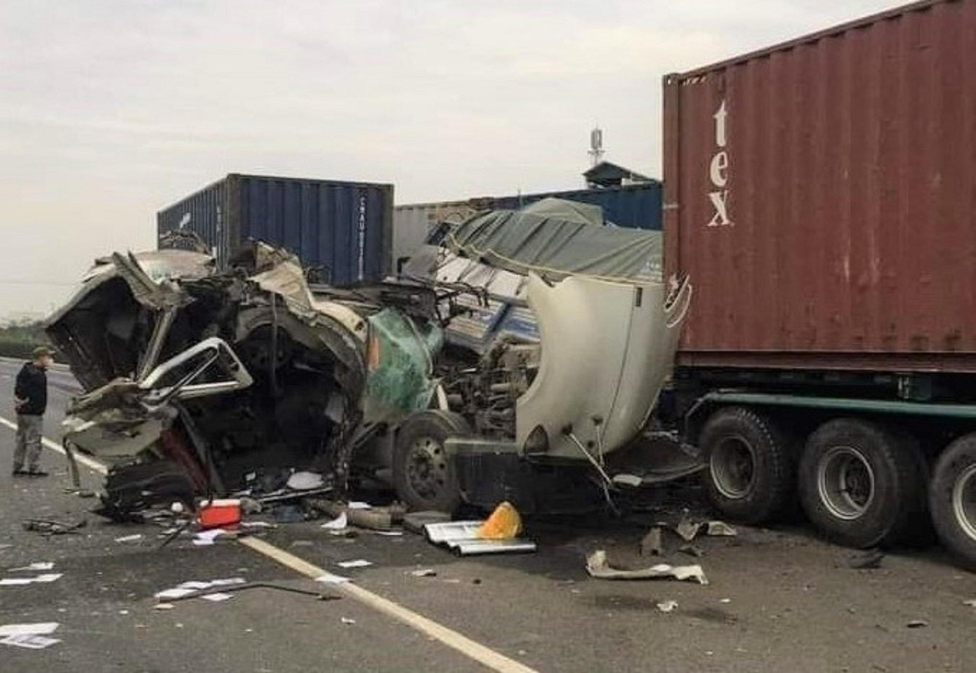 Hiện trường vụ tai nạn (Ảnh: H.Q)