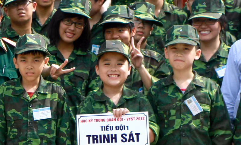 Các bạn được phân ra thành những tiểu đội khác nhau như Trinh Sát,Pháo thủ,Thông tin...