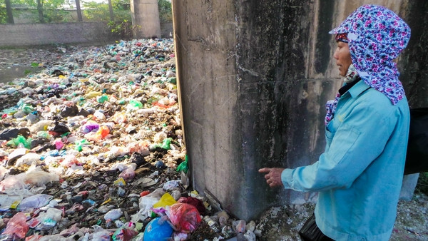 Bãi rác ngập dưới chân cầu Thăng Long ảnh 8