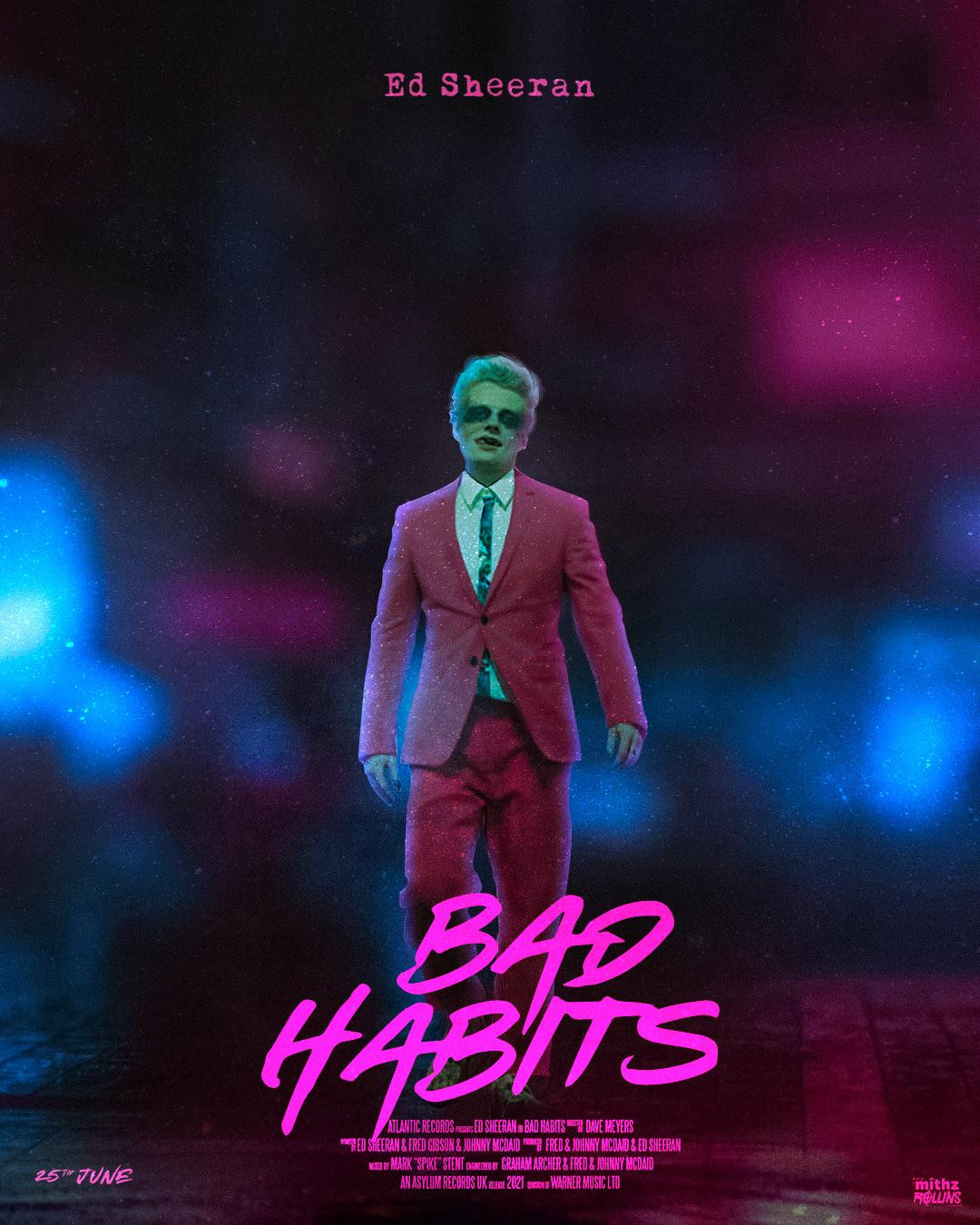 Tạo hình khác lạ của Ed Sheeran trong MV Bad Habits. Tạo hình khác lạ của Ed Sheeran trong MV Bad Habits.