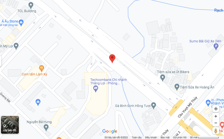 Vị trí cầu Mỹ Thủy 1,2 và 3. (Ảnh chụp từ Google Map)