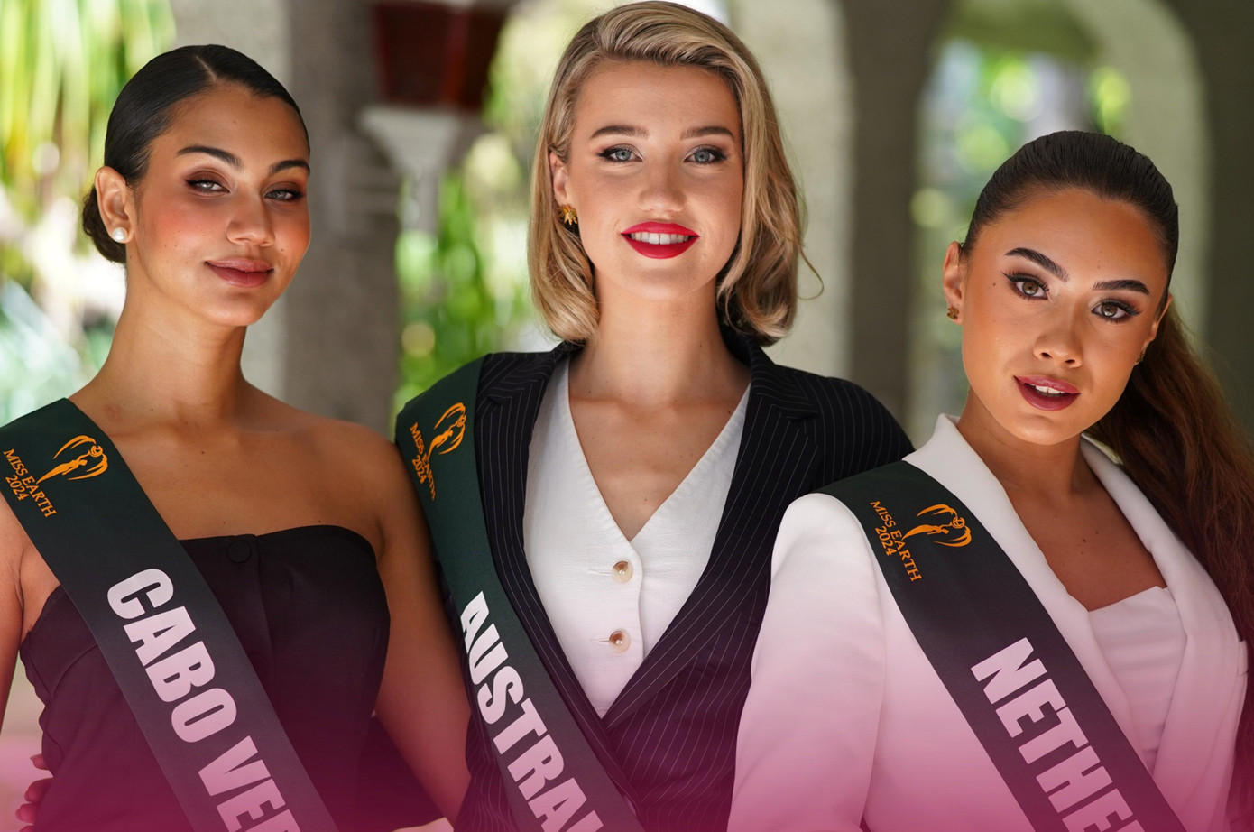 Các người đẹp Cabo Verde, Australia, Hà Lan hội ngộ trong một hoạt động ở Philippines.