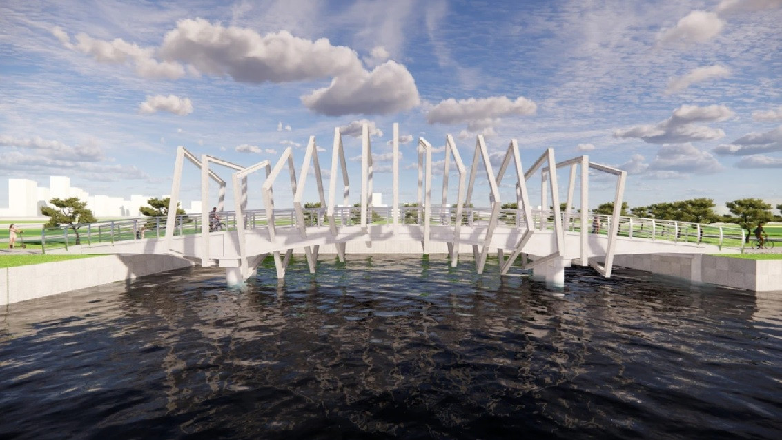 Cầu Ông Cậy - sau này sẽ cải tạo thành cầu đi bộ cho du khách tới.