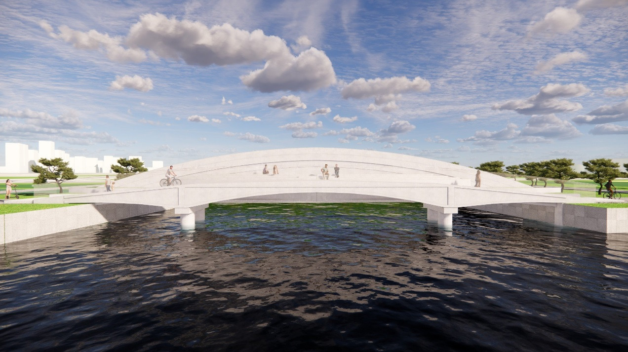 Cầu đi bộ sẽ được sửa chữa từ cầu cũ, hiện TP Thủ Đức đã lên phương án thiết kế.