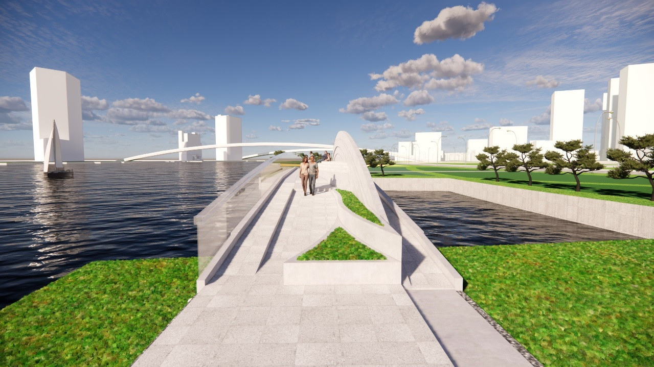 Khu vực Công viên bờ sông Sài Gòn cũng tiếp cận với cầu đi bộ Sài Gòn - sẽ triển khai trong thời gian tới.