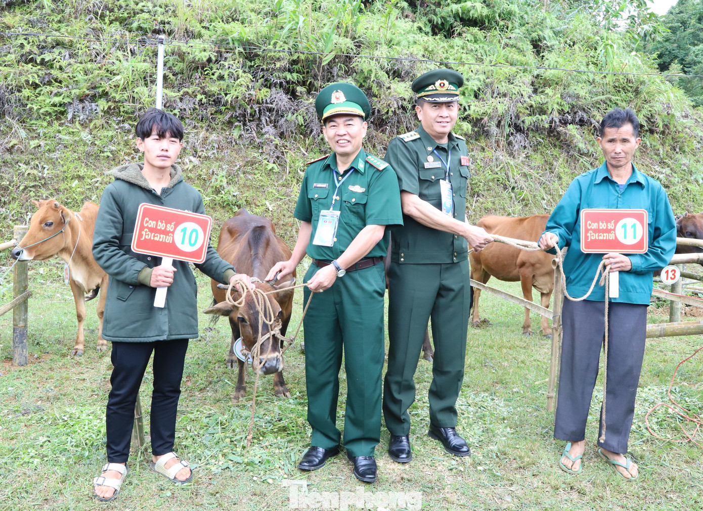 Người dân phấn khởi tham gia bốc thăm chọn bò giống. Người dân phấn khởi tham gia bốc thăm chọn bò giống.