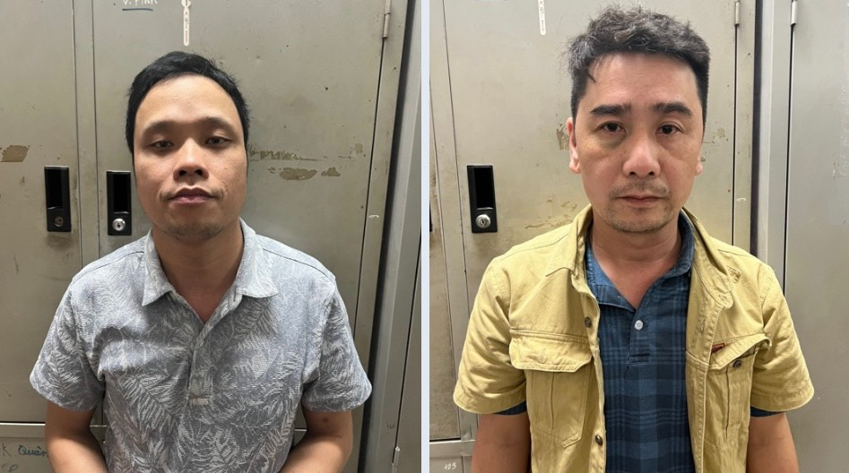 Ngọc (trái) và Sáng. Ảnh Công an cung cấp Ngọc (trái) và Sáng. Ảnh Công an cung cấp