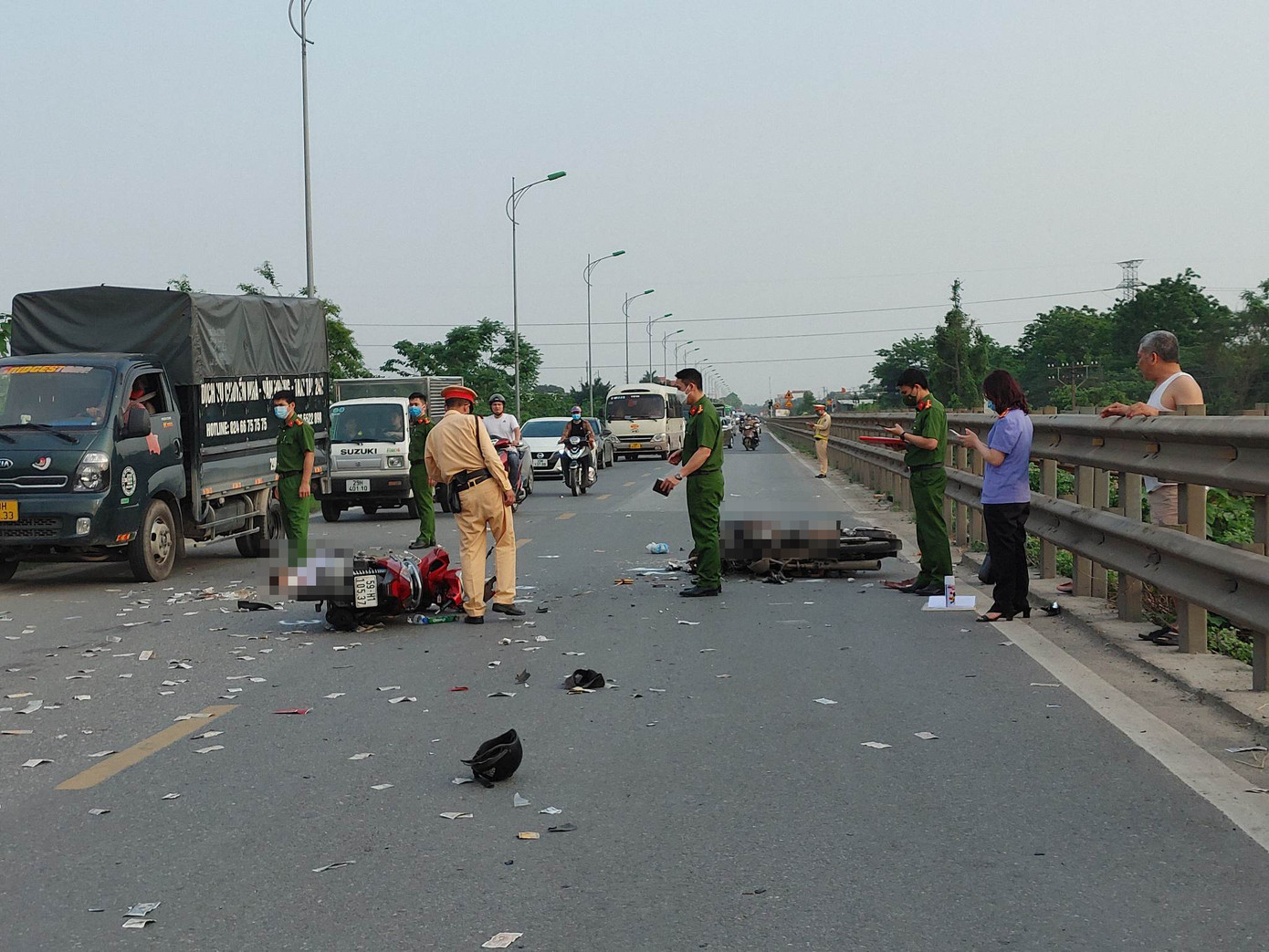 Hiện trường vụ tai nạn.