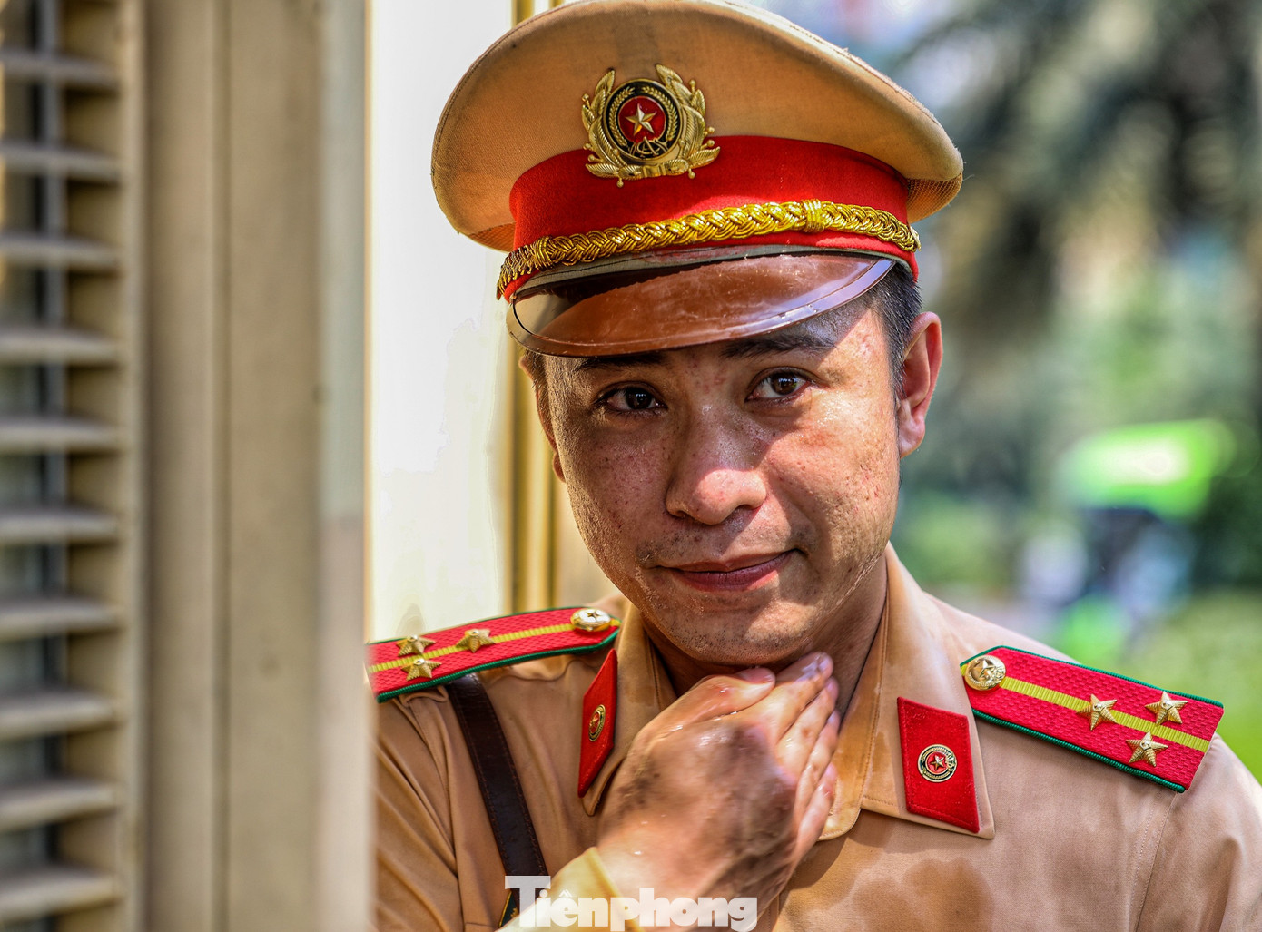 Lực lượng CSGT Thủ đô trong những ngày nắng nóng đỉnh điểm.