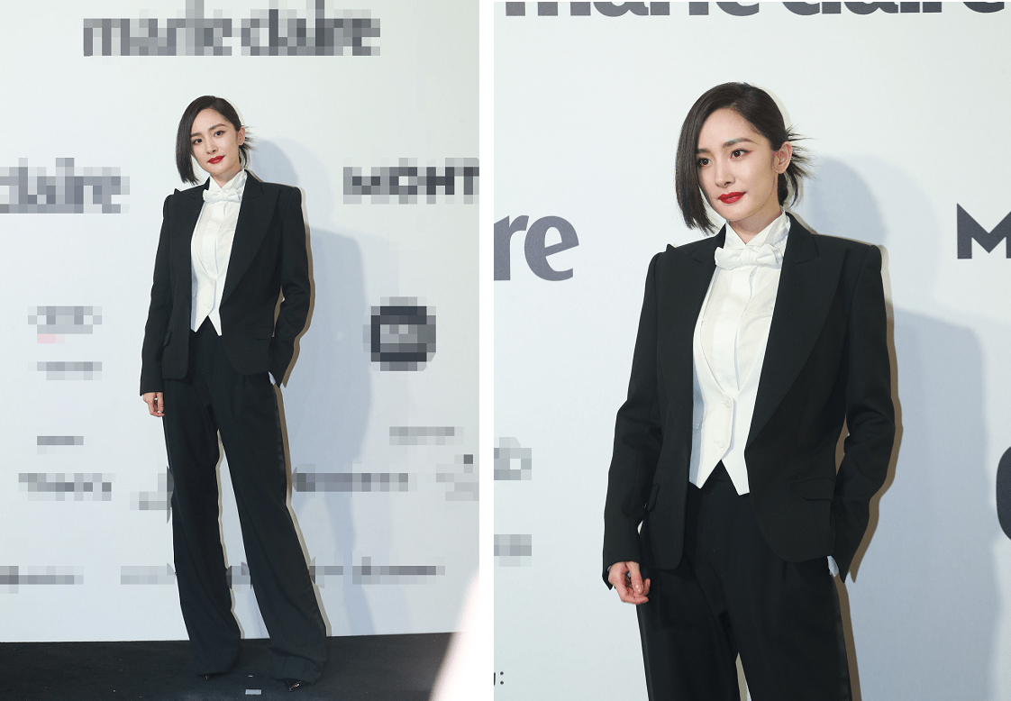 Dương Mịch lựa chọn bộ vest hơi rộng so với cơ thể, dẫn đến tình trạng trang phục "nuốt" cơ thể, không tôn lên được đường cong thường thấy. Hơn thế, kiểu tóc hơi lỗi thời khiến cô già đi vài tuổi. Nhìn tổng thể, nàng "tiểu hoa đán" giống nhân viên phục vụ hơn là nữ tổng tài quyền lực.