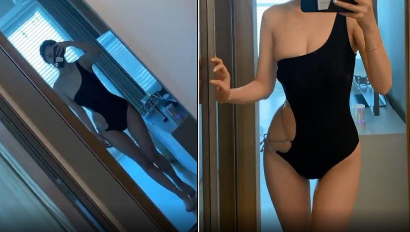 Đôi chân dài thon nuột, không chút mỡ thừa. Theo dân mạng, nếu không vẽ truyện tranh, người đẹp 9x hoàn toàn có thể kiếm sống bằng nghề người mẫu.