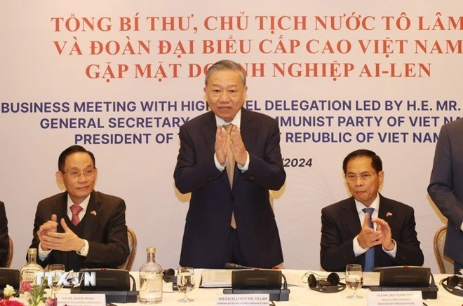 Tổng Bí thư, Chủ tịch nước Tô Lâm dự gặp mặt. (Ảnh: Trí Dũng/TTXVN) Tổng Bí thư, Chủ tịch nước Tô Lâm dự gặp mặt. (Ảnh: Trí Dũng/TTXVN)