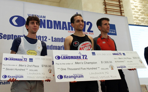 Giải thưởng Nam, giải nhất: Omar Bekkali (Bỉ), 10 phút 06 giây; Fabio Ruga (Ý), 10 phút 10 giây; giải ba: Clement Dumont (Pháp) 10 phút 53 giây. 