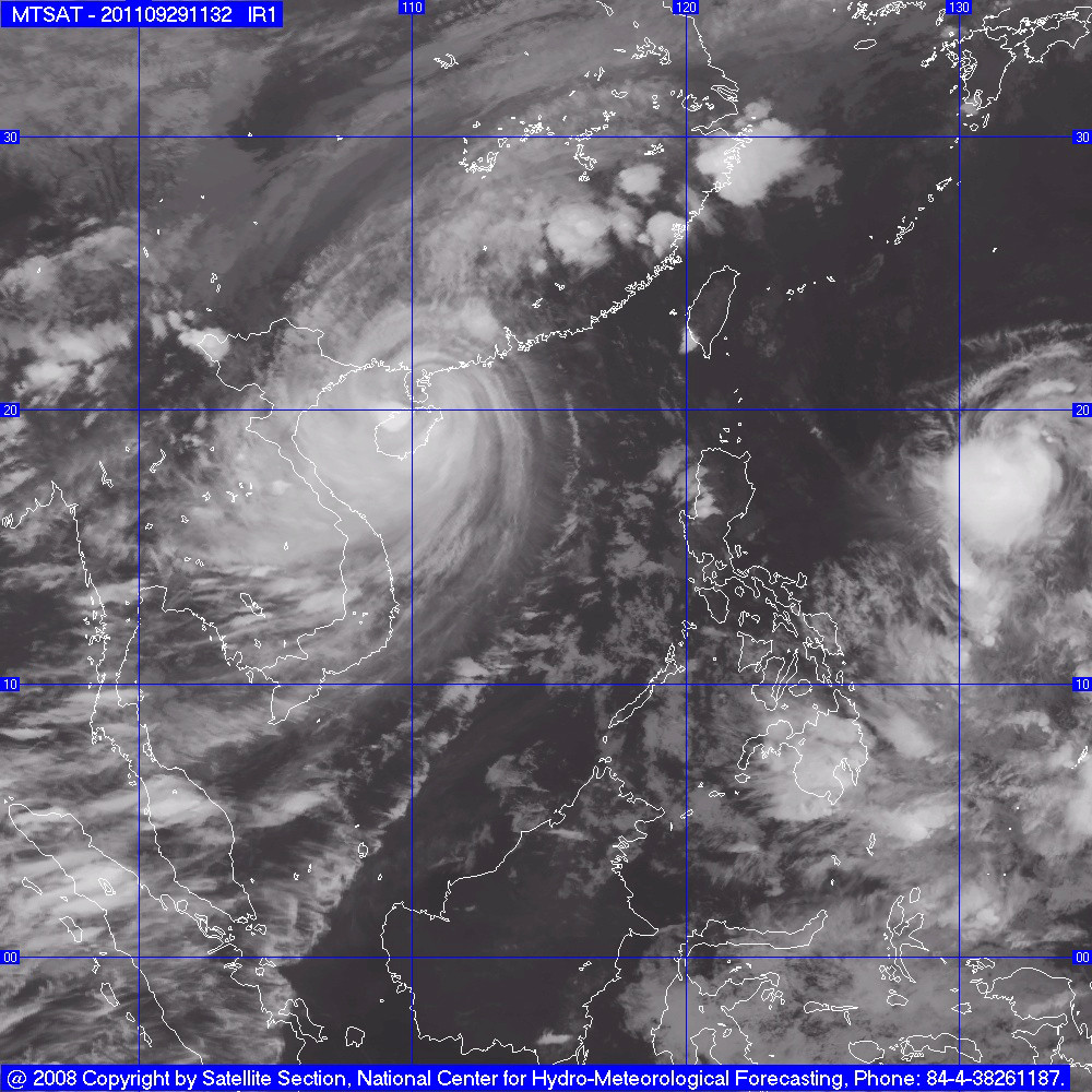 Ảnh mây vệ tinh. Nguồn: Trung tâm Dự báo Khí tượng Thuỷ văn Trung ương. Ảnh mây vệ tinh. Nguồn: Trung tâm Dự báo Khí tượng Thuỷ văn Trung ương