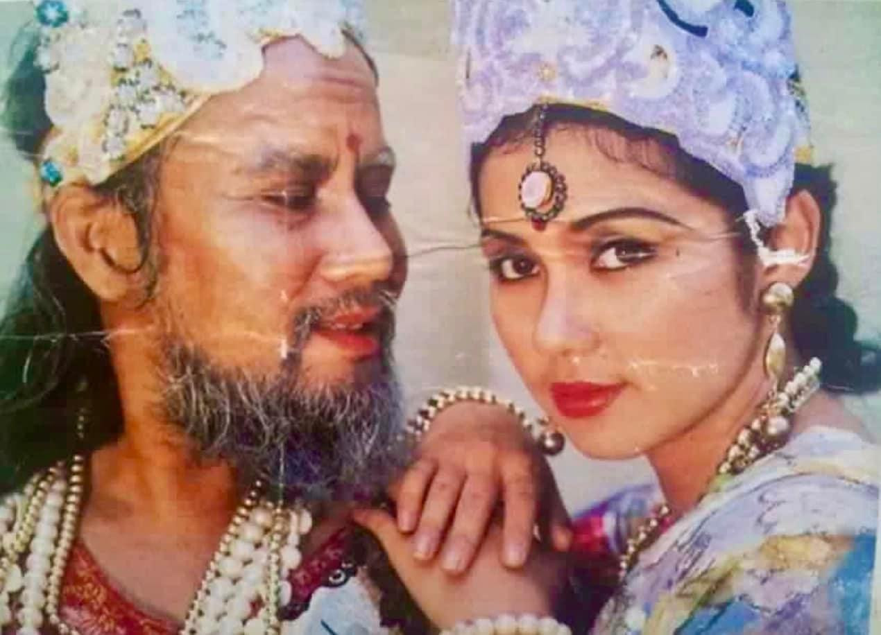 Nghệ sĩ Trần Nam Anh trong vai vua Tịnh Phạn. Ảnh: FBĐN.