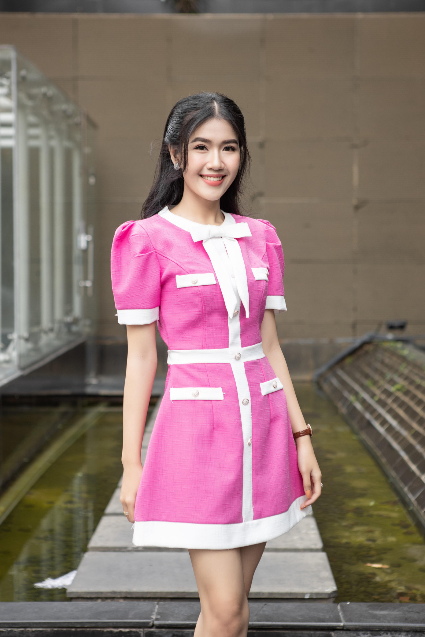 Thí sinh Phạm Thị Hồng Thắm. Hầu hết thí sinh ghi danh tại sơ khảo lần này đều thuộc thế hệ Gen Z, họ thể hiện sự bản lĩnh, tự tin không chỉ về ngoại hình mà còn về tri thức, ngoại ngữ và khả năng ứng xử.