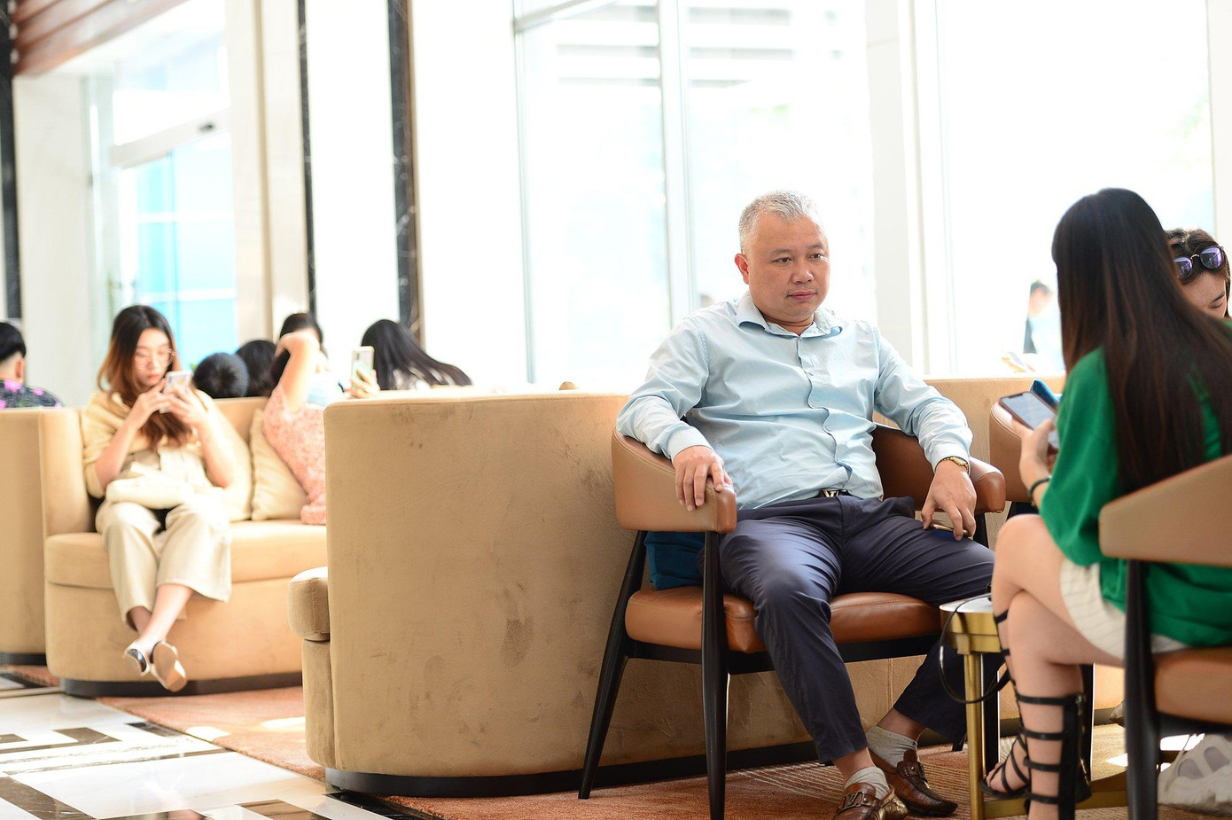 Ông Nguyễn Đình Trường sinh năm 1977, quê Nghệ An, bố thí sinh Nguyễn Thúy Trà. Ảnh: Dương Triều.