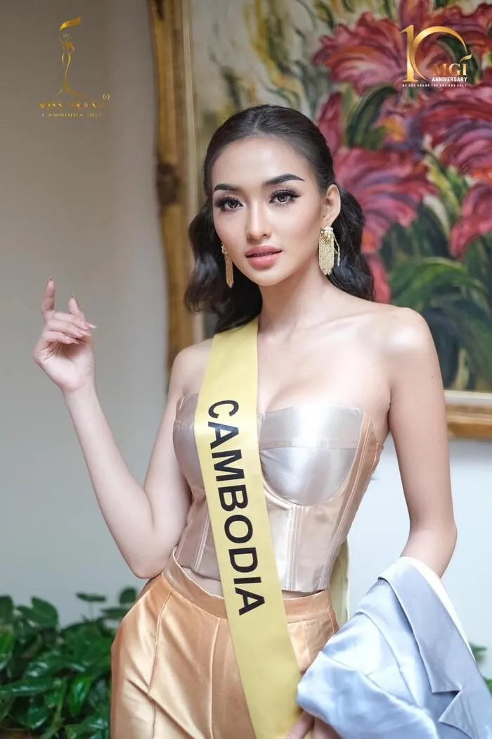 Pich Votey vào top 10 chung cuộc và giành ngôi vị Á hậu 5 Miss Grand International 2022. Ảnh: MGI.