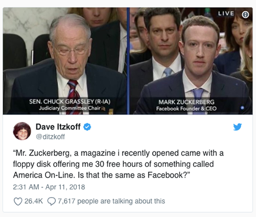 Thượng nghị sĩ Mỹ đưa ra câu hỏi ngây ngô cho CEO Facebook ảnh 1