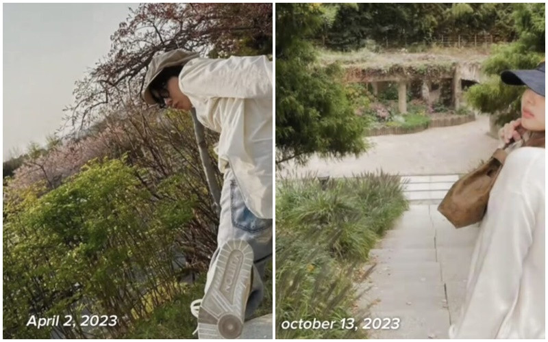 Cư dân mạng này cũng xác định những ngày và giờ khác mà hai người chụp ảnh ở cùng một địa điểm và chia sẻ chúng vào năm 2023 và 2024.