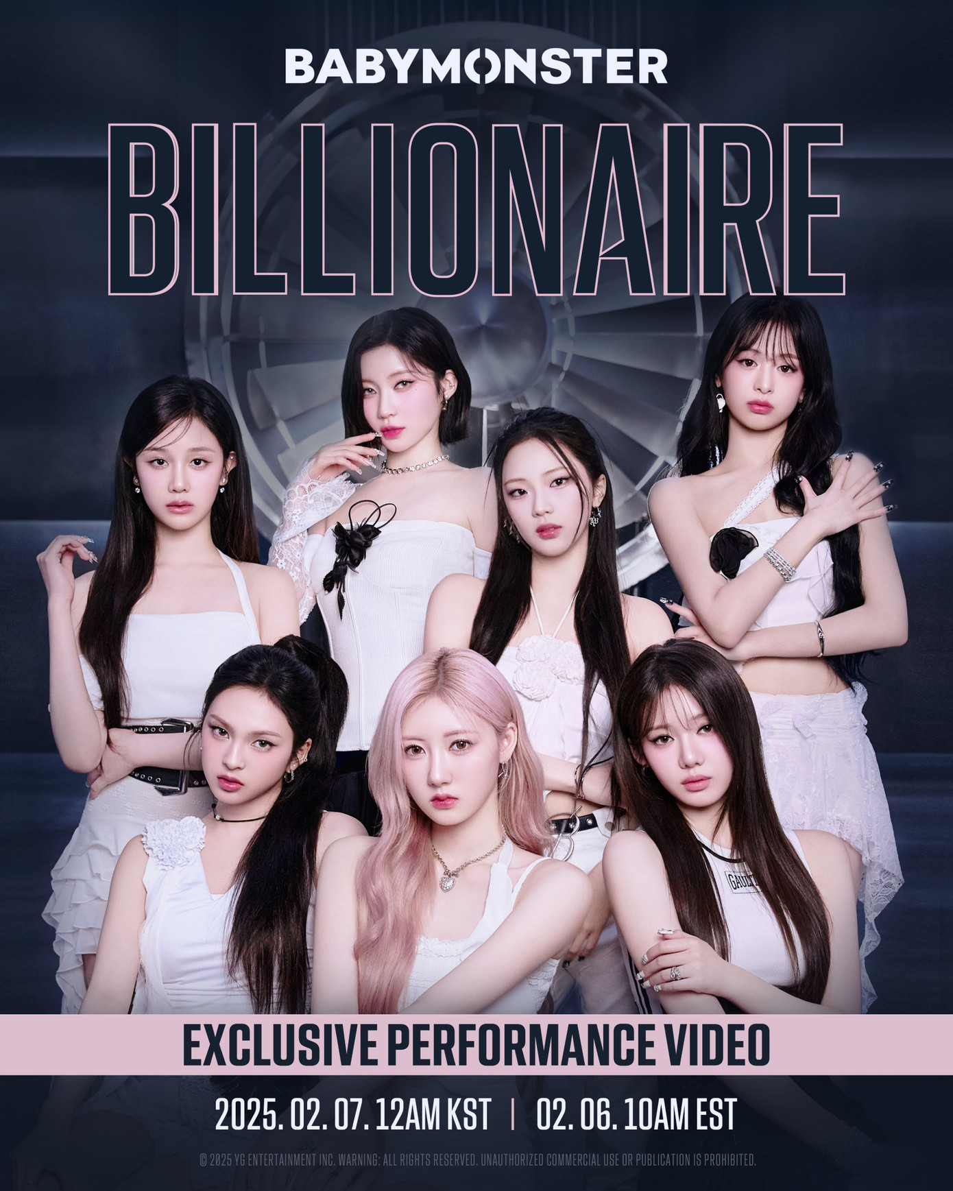 Vào khoảng 11h40 tối ngày 4/2, theo giờ Hàn Quốc, video ca nhạc cho đĩa đơn đầu tay của BABYMONSTER mang tên BATTER UP đã vượt qua 300 triệu lượt xem trên YouTube, trở thành video ca nhạc thứ hai của nhóm đạt được thành tích này sau SHEESH. Cùng ngày, BABYMONSTER cũng cho phát hành một đoạn giới thiệu mới tuyệt đẹp cho video biểu diễn sắp tới của họ cho BILLIONAIRE, một trong những ca khúc trong album đầy đủ đầu tiên của họ DRIP. Theo YG Entertainment, video cho BILLIONAIRE sẽ có trang phục và màn biểu diễn lấy cảm hứng từ flamenco. BABYMONSTER sẽ phát hành video biểu diễn cho BILLIONAIRE vào ngày 7/2 lúc nửa đêm, theo giờ Hàn Quốc