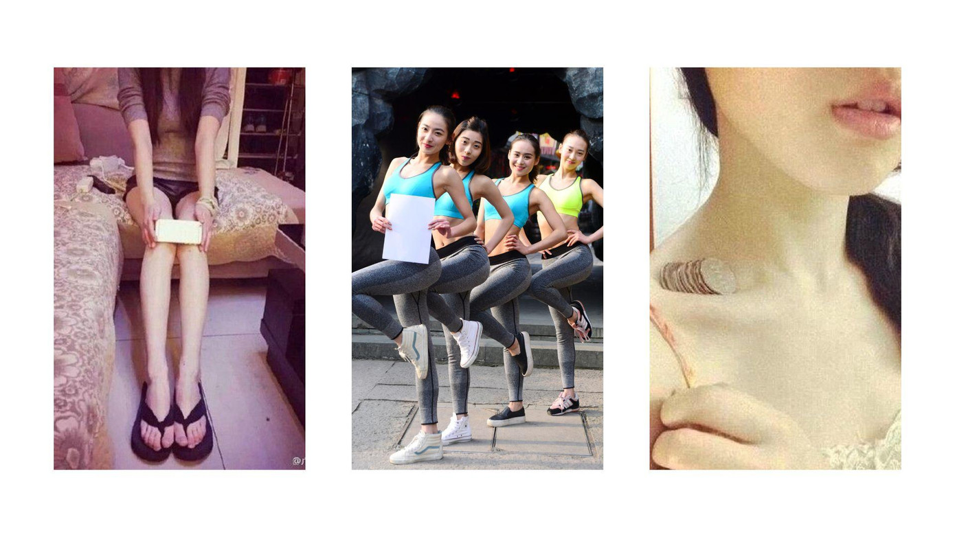 Các trào lưu khi ấy là việc so sánh các bộ phận cơ thể vào một định mức nhất định như: vòng eo nhỏ bằng giấy A4, xương quai xanh đựng vừa quả trứng, đồng xu.