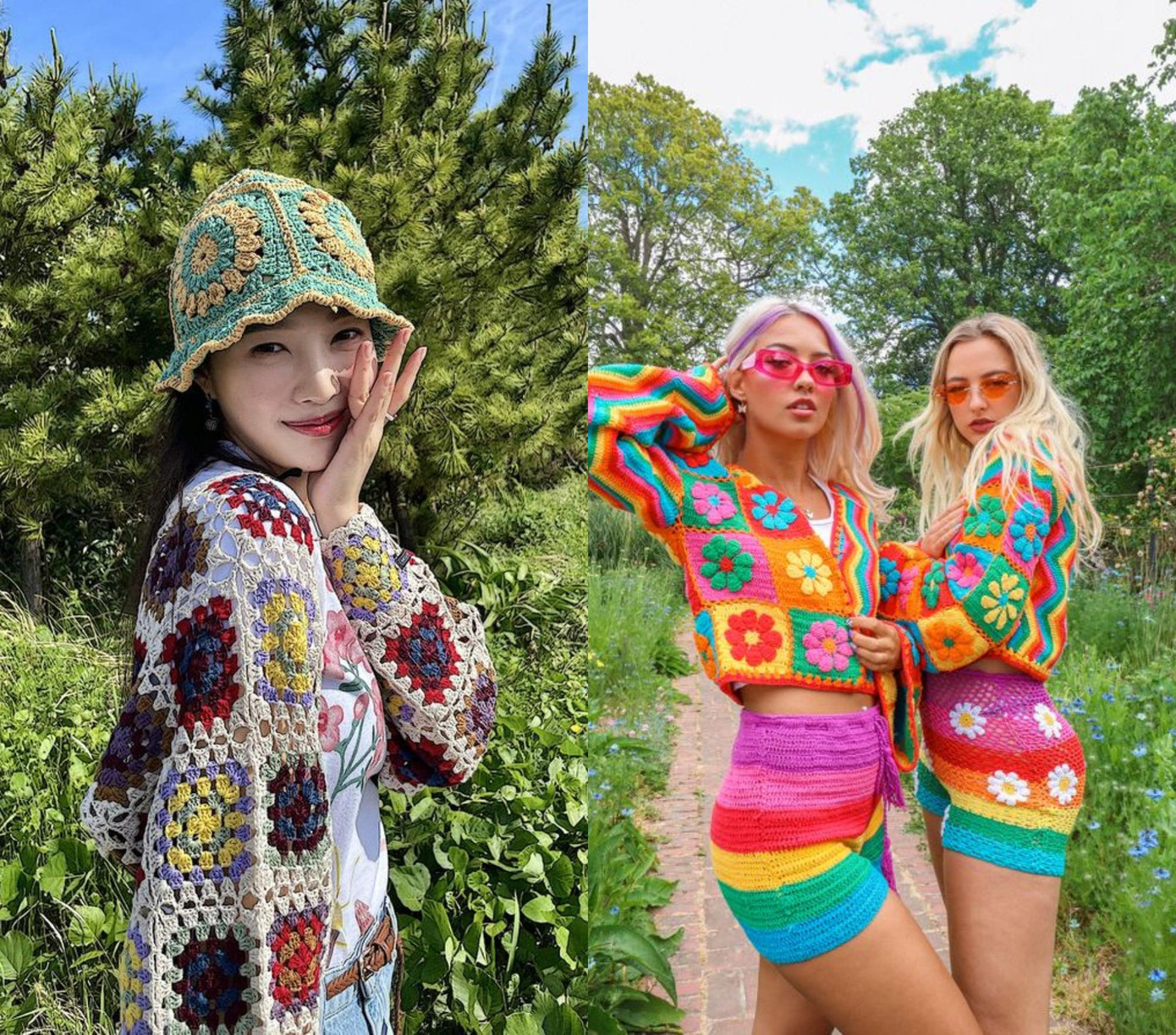 Những ô vuông &quot;bà ngoại&quot; trở nên mới mẻ dưới óc sáng tạo đổi mới của gen Z.