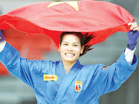 Nguyễn Thị Kim Hoàng - HCV Vovinam. Ảnh: VNE. Nguyễn Thị Kim Hoàng - HCV Vovinam. Ảnh: VNE
