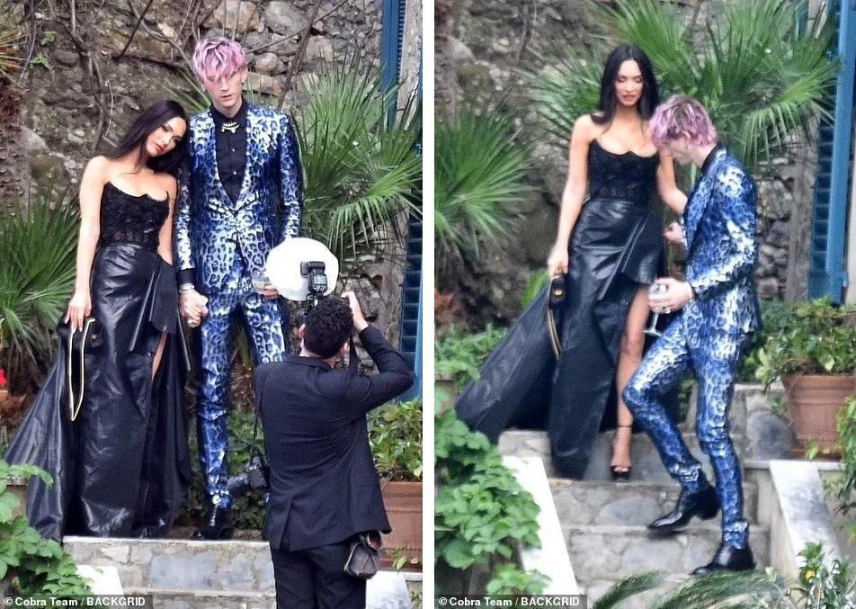 Megan Fox quyến rũ sánh đôi cùng vị hôn phu Machine Gun Kelly sành điệu.