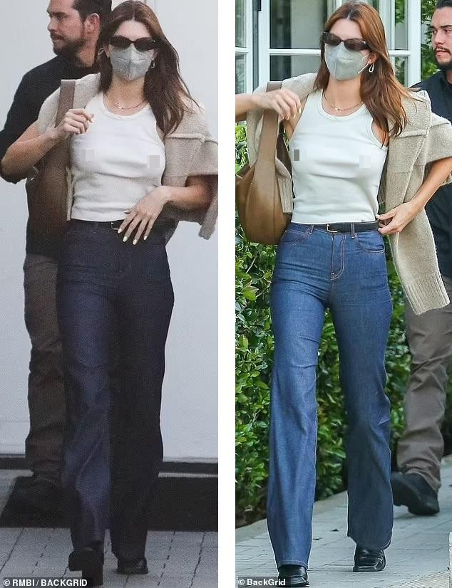 Set đồ "tưởng kín mà hở" khi Kendall diện mốt "quên" nội y.