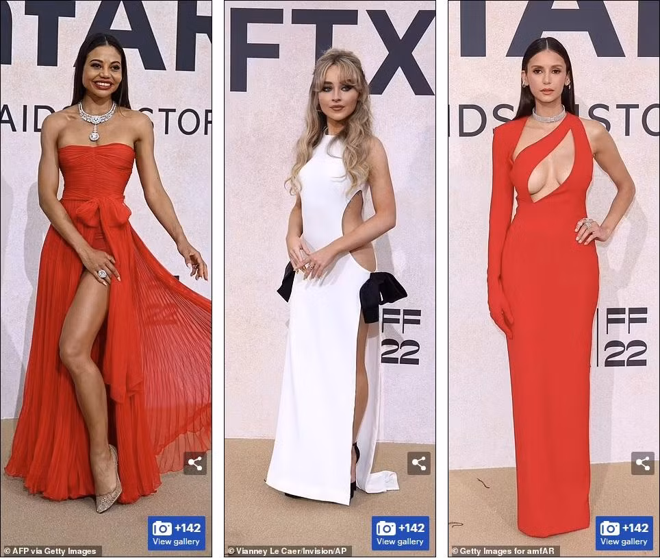 Từ trái qua phải: Emma Weymouth, Sabrina Carpenter và Nina Dobrev.