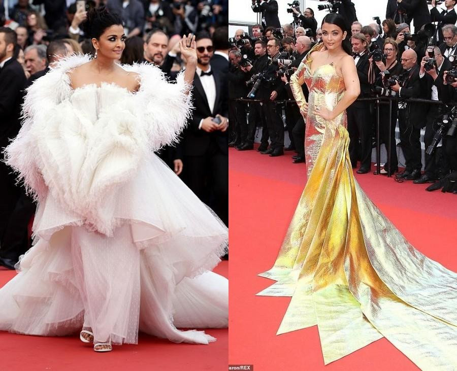 Aishwarya Rai được đánh giá là một trong những nhân tố làm nên sự độc đáo, "chặt chém" không thể thiếu trong mỗi mùa LHP Cannes. Với hai bộ cánh kỳ công trong sự kiện năm 2019, Rai chứng minh được đẳng cấp của mỹ nhân hàng đầu Bollywood và thế giới. Aishwarya Rai được đánh giá là một trong những nhân tố làm nên sự độc đáo, "chặt chém" không thể thiếu trong mỗi mùa LHP Cannes. Với hai bộ cánh kỳ công trong sự kiện năm 2019, Rai chứng minh được đẳng cấp của mỹ nhân hàng đầu Bollywood và thế giới.