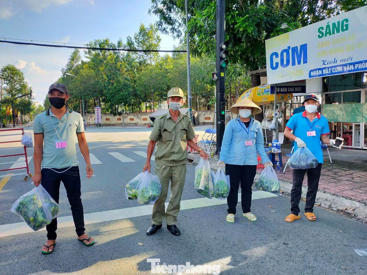 Ngoài lực lượng quân đội, lực lượng từng khu phố sẽ đảm nhiệm việc phát lương thực cho người dân Ngoài lực lượng quân đội, lực lượng từng khu phố sẽ đảm nhiệm việc phát lương thực cho người dân