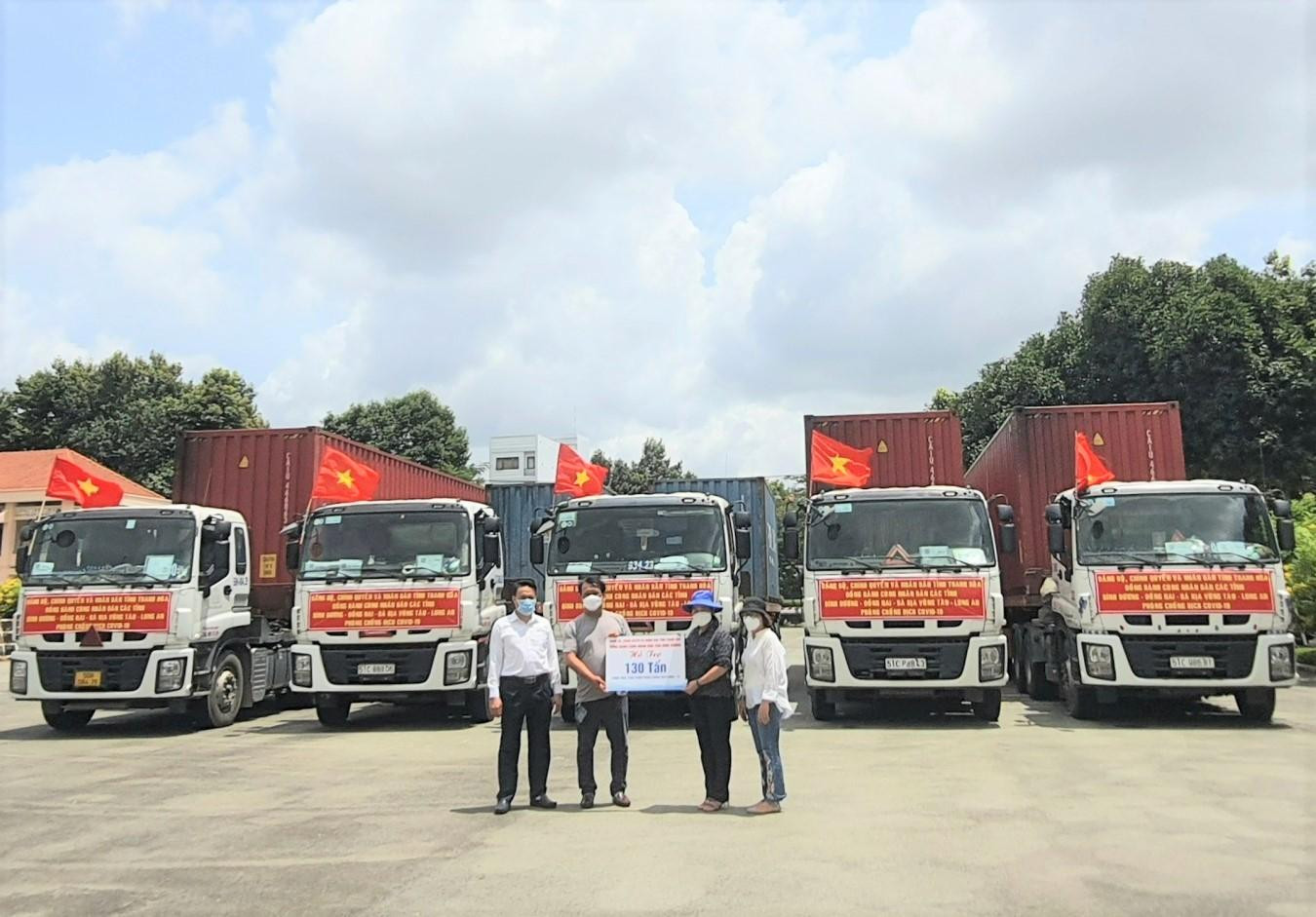 130 tấn hàng từ Thanh Hóa chuyển vào Bình Dương