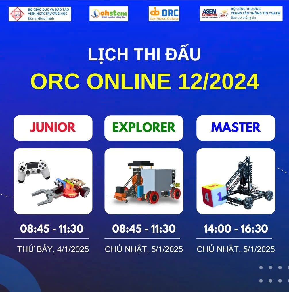 Lịch thi đấu ORC Online 12/2024 Lịch thi đấu ORC Online 12/2024