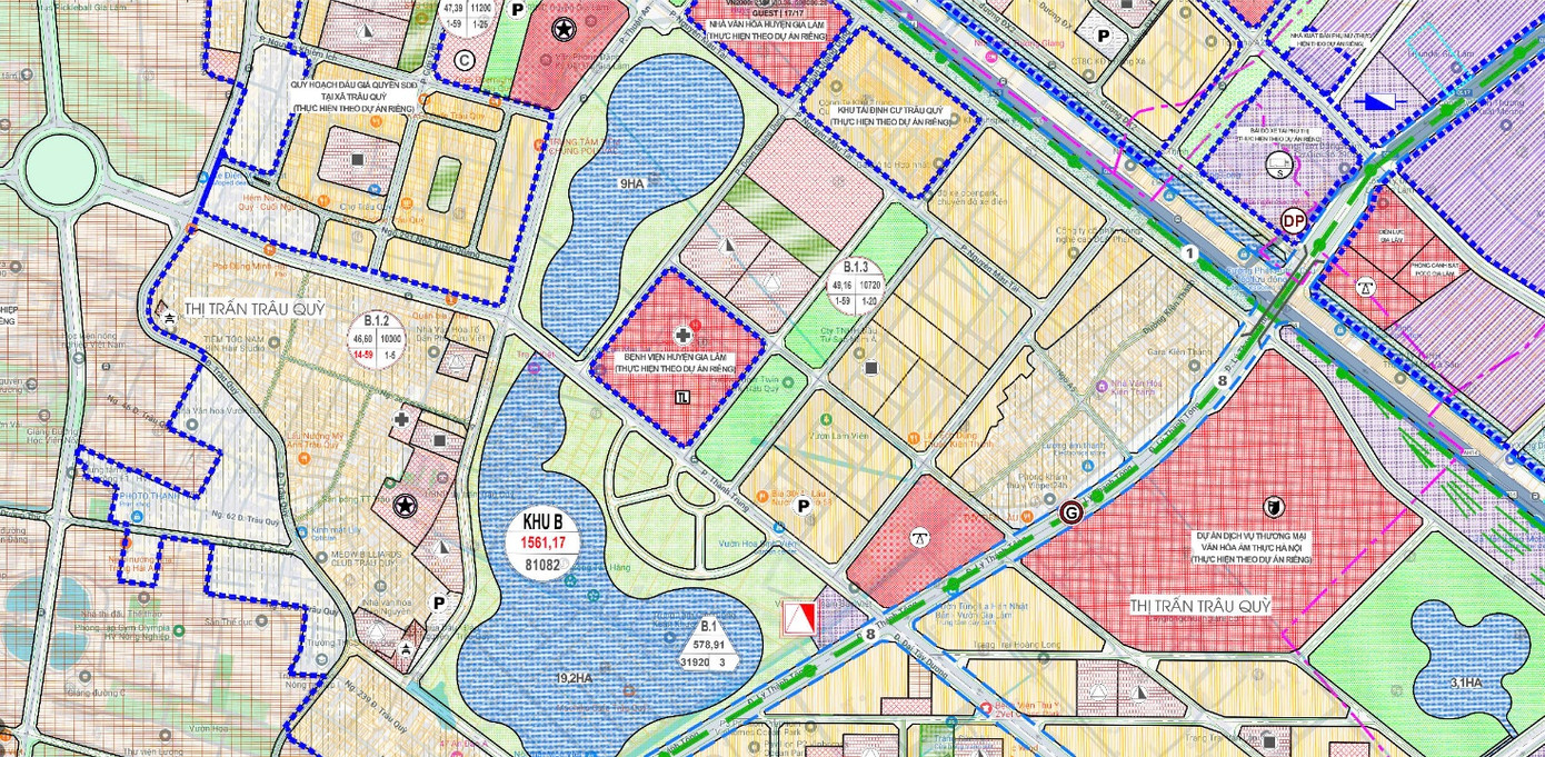 Quy hoạch trung tâm Gia Lâm mới với công viên rộng 31ha nổi bật
