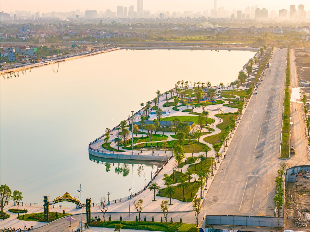 Hồ Trung tâm 32ha đã hoàn thành, là hồ trong khu đô thị lớn nhất tại Thủ đô