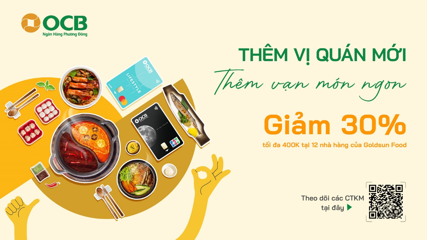 Chương trình áp dụng tại hệ thống 12 thương hiệu nhà hàng cao cấp thuộc Goldsun Food