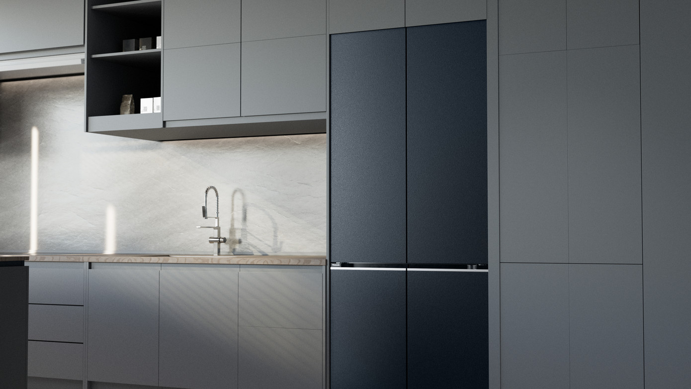 Hệ tủ và HARMONY+ Edition liền mạch nhờ vào thiết kế âm tường hiện đại