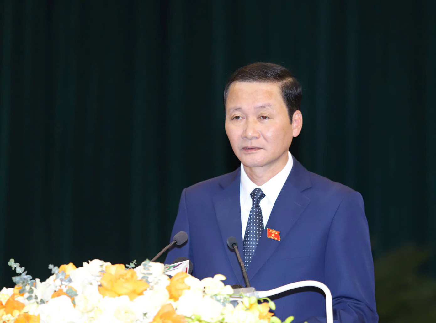 Chủ tịch UBND tỉnh Thanh Hoá Đỗ Minh Tuấn phát biểu tại kỳ họp thứ 24, HĐND tỉnh Thanh Hóa khoá XVIII (diễn ra từ ngày 12-14/12/2024)