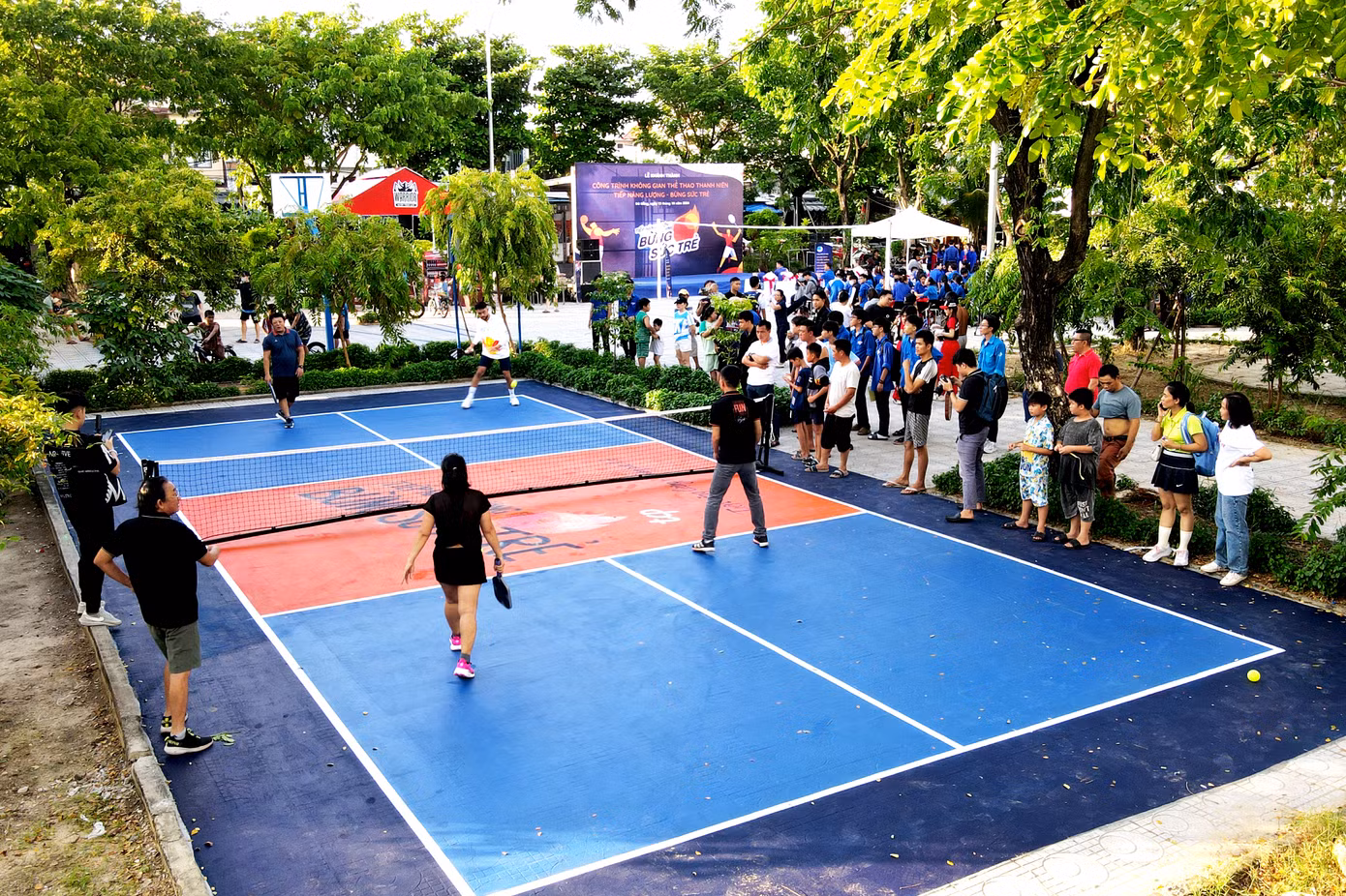 Sân pickleball nằm trong công trình “Không gian Thể thao Thanh niên - Tiếp năng lượng, Bừng sức trẻ” tại thành phố Đà Nẵng Sân pickleball nằm trong công trình “Không gian Thể thao Thanh niên - Tiếp năng lượng, Bừng sức trẻ” tại thành phố Đà Nẵng