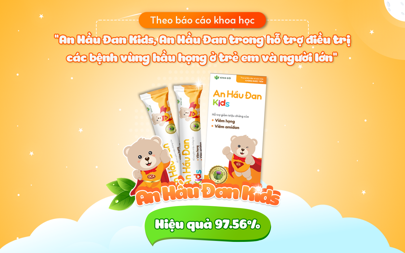 Siro An Hầu Đan Kids được chứng minh hiệu quả đến 97,56%
