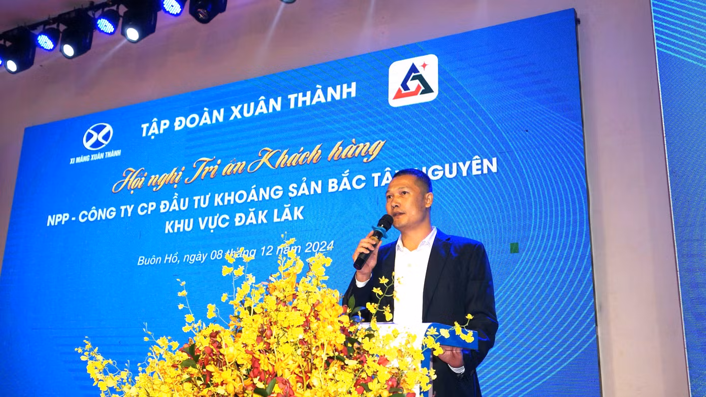 Ông Vũ Văn Luyến – Tổng Giám đốc Cty Bắc Tây Nguyên phát biểu tại hội nghị