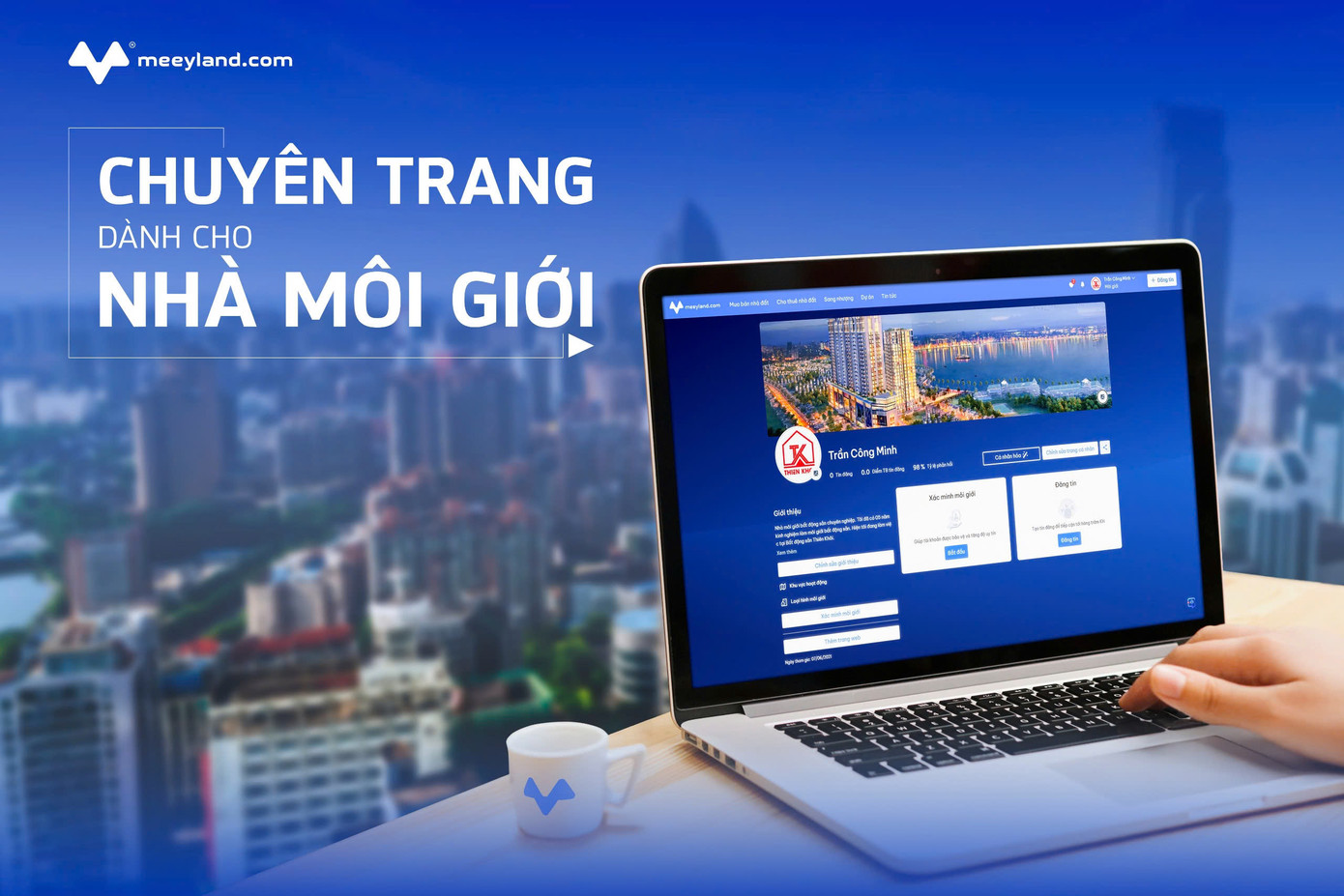 Tính năng chuyên trang dành cho nhà môi giới, meeyland.com 5.0 giúp nhà môi giới thoả sức sáng tạo