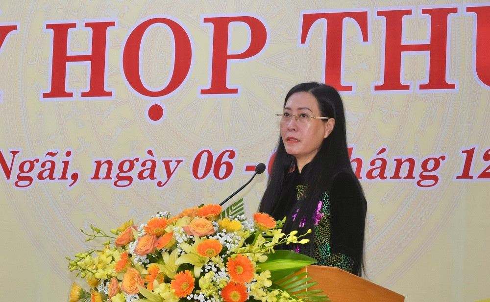 Bí thư Tỉnh ủy Quảng Ngãi Bùi Thị Quỳnh Vân.